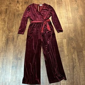 BRAND NEW! XL Red Velvet Jumpsuit